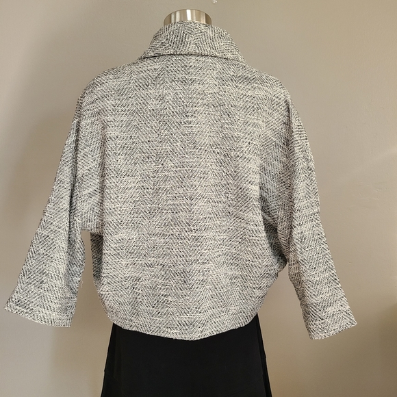 Eileen Fisher Cropped Tweed Kimono Style Swing Jacket Size PP - Picture 7 of 15